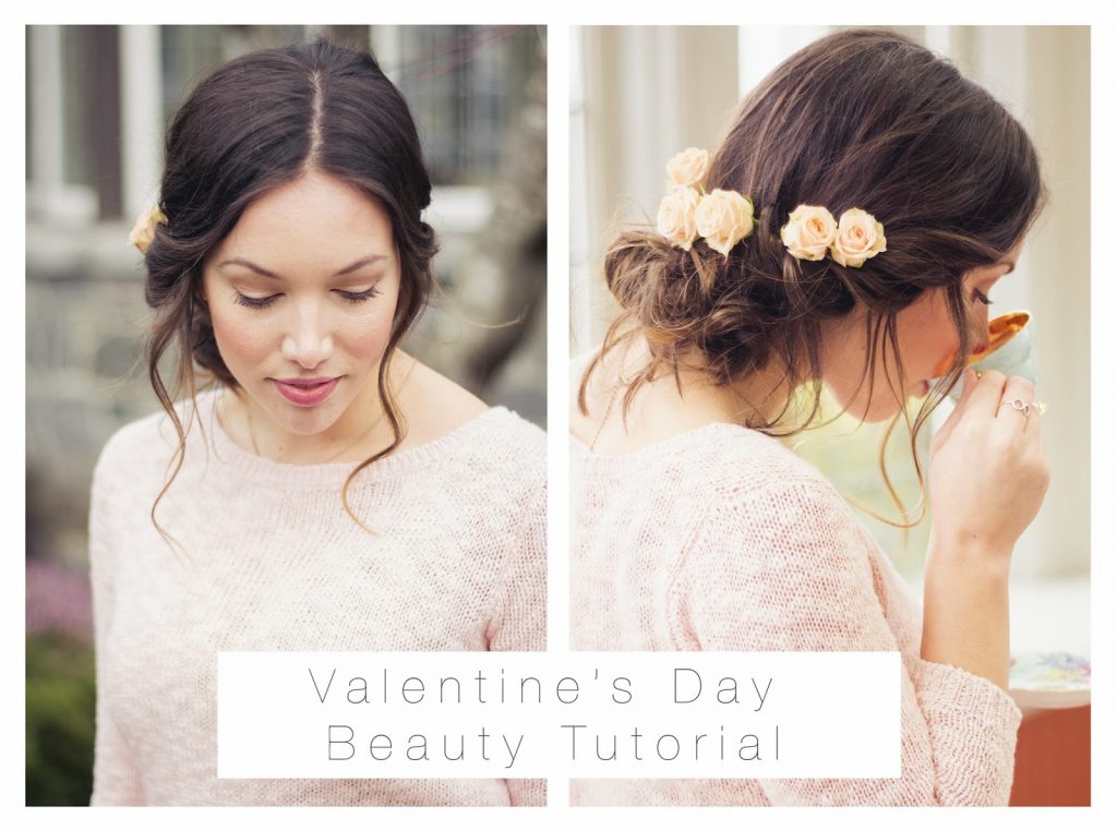To Vogue or Bust Valentine's Day Beauty tutorial, Valentine's Day, Valentine's Day style, rose updo, loose chignon, rosy beauty, twisted updo, joe fresh sweater, vancouver style blog, vancouver fashion blog, vancouver fashion, vancouver style, canadian fashion blog, alexandra grant