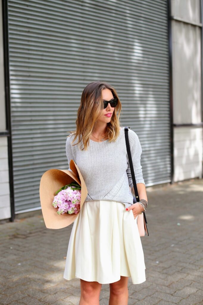 to vogue or bust, vancouver style blog, vancouver fashion blog, vancouver fashion, canadian fashion blog, alexandra grant, left on houston sweater, obakki dress, zara powder pink booties, zara pink bag, olive and piper necklace, spring style, casual spring outfit