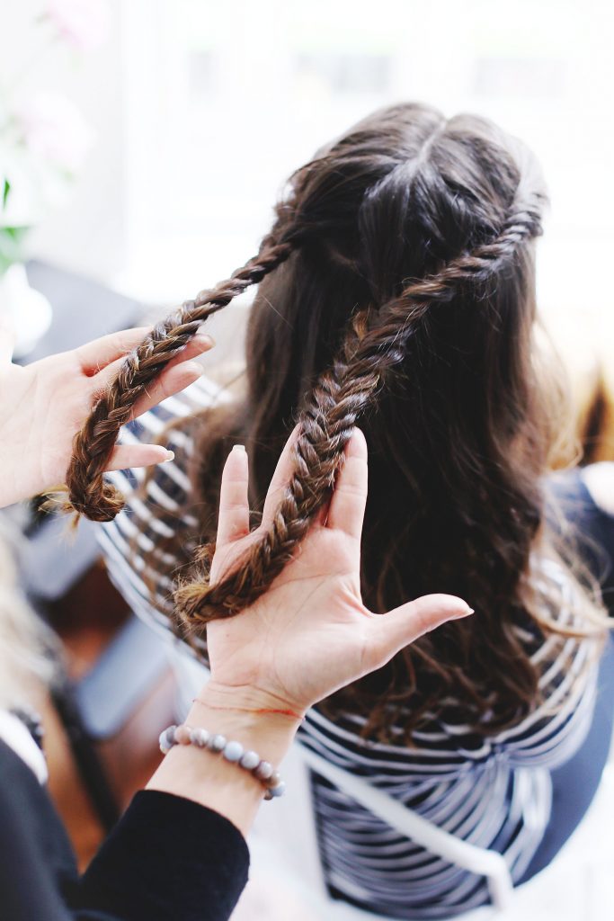 Boho braided half up tutorial