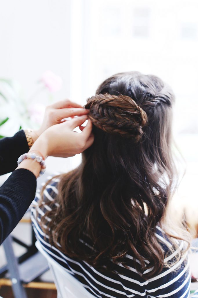 Braided boho half-up tutorial