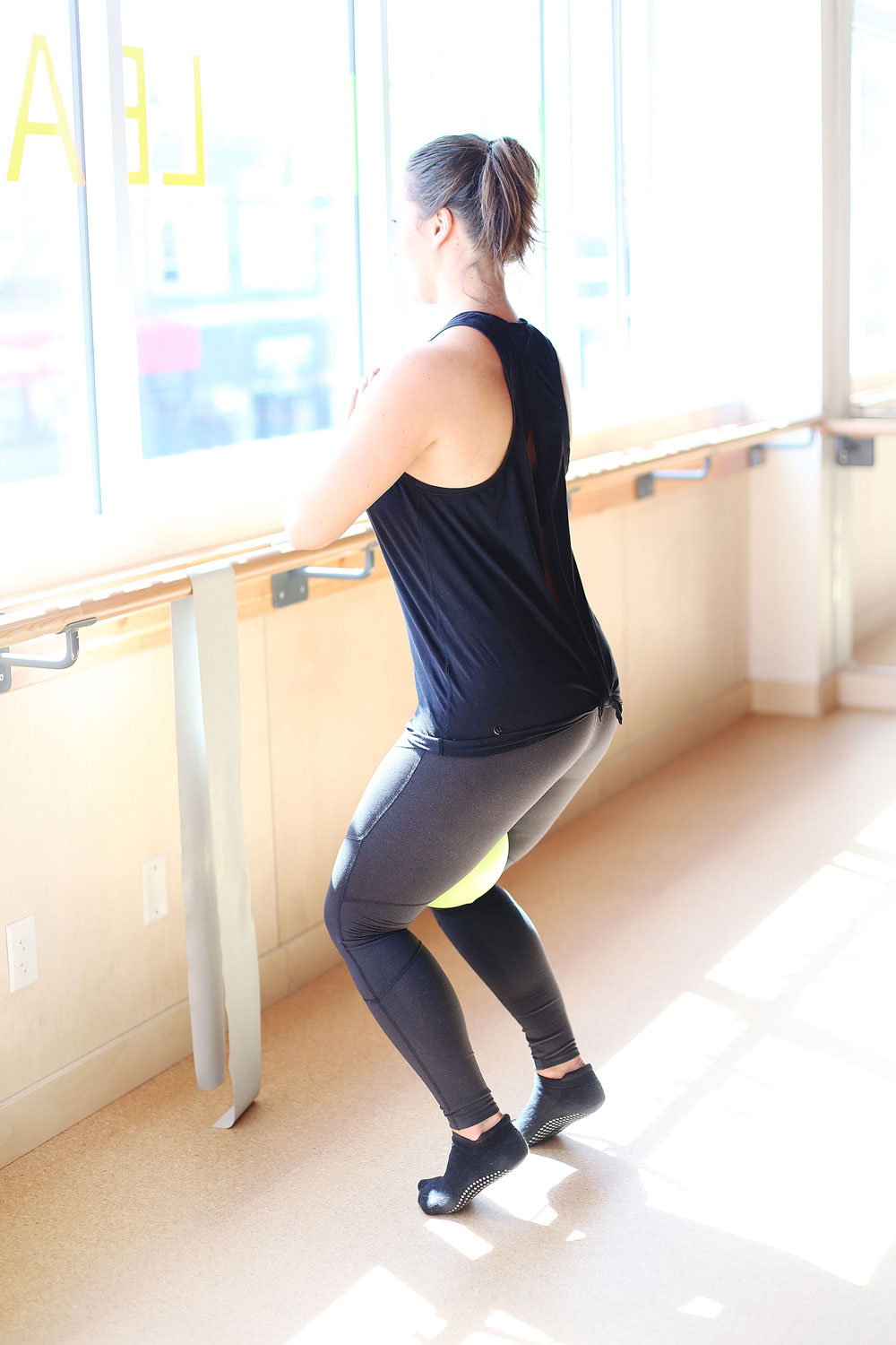 Barre workout for toned legs