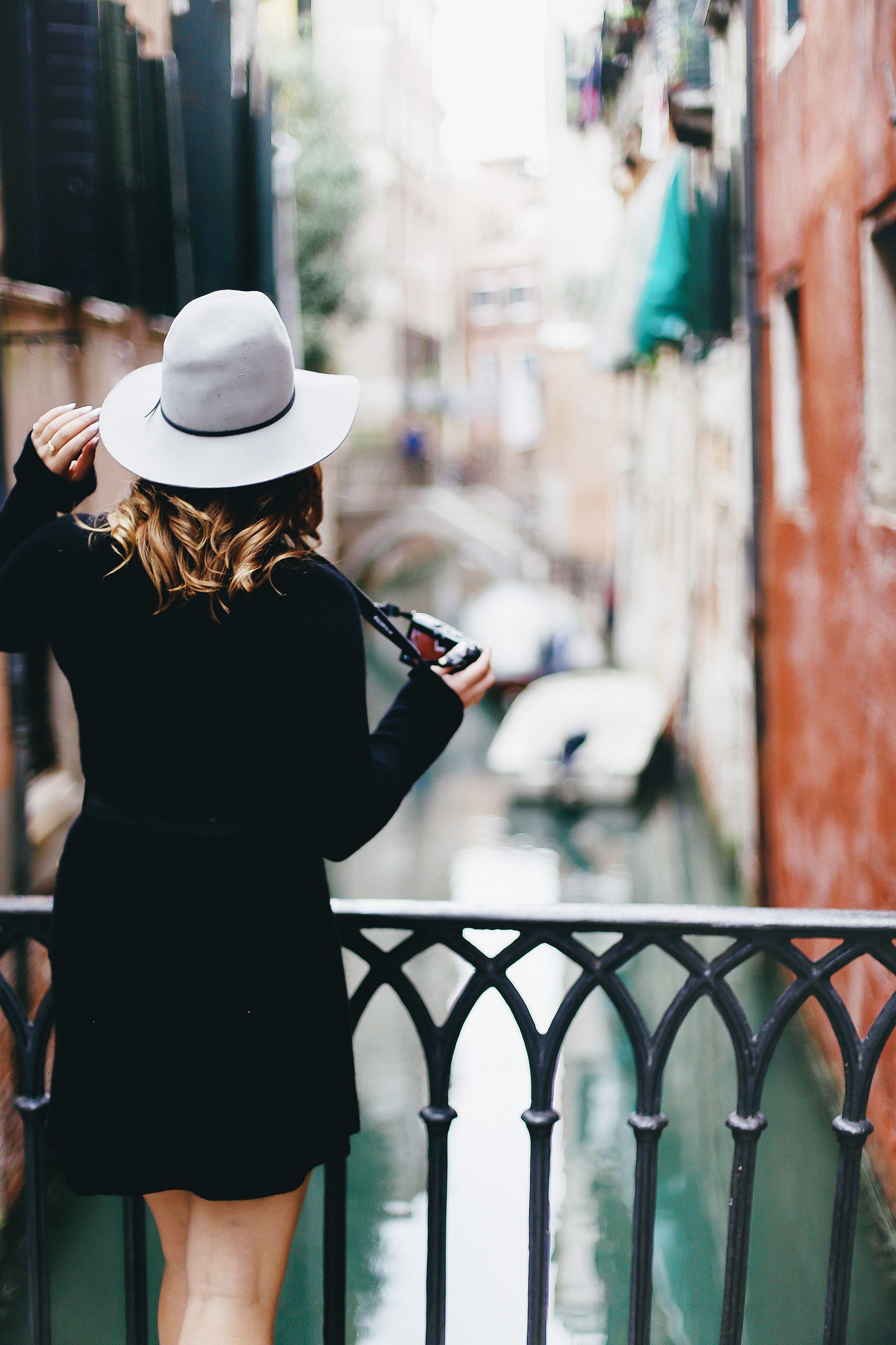 Why you should pack cashmere for travelling: White + Warren cashmere flare dress as worn by To Vogue or Bust in Venice, Italy