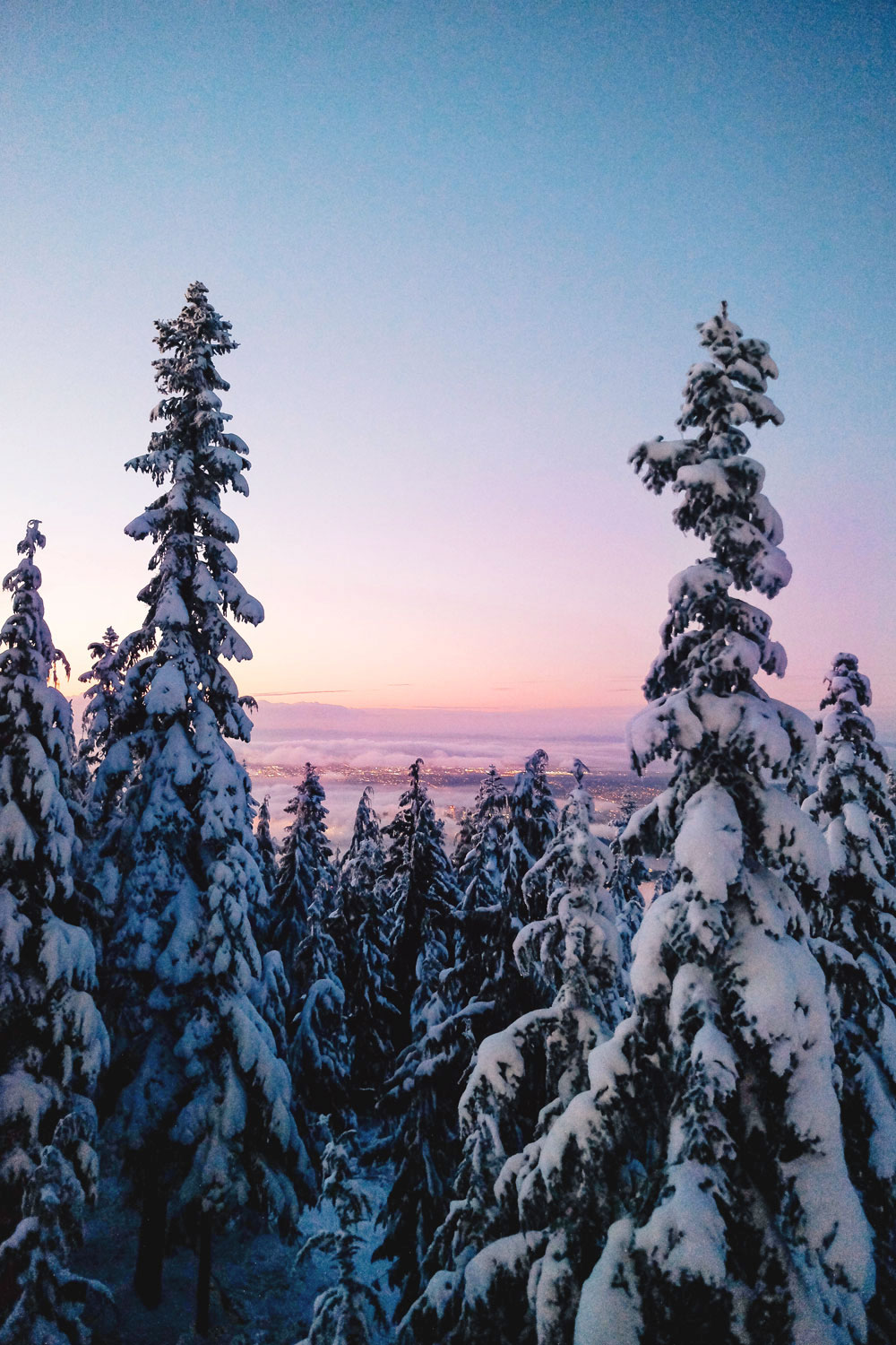 Things to do in Vancouver at Christmas - Grouse Mountain Peak of Christmas ice skating, snowshoeing and skiing