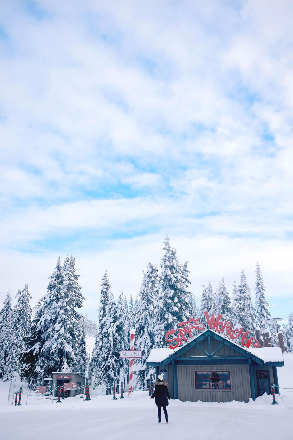 Things to do in Vancouver at Christmas - Grouse Mountain Peak of Christmas ice skating, snowshoeing and skiing
