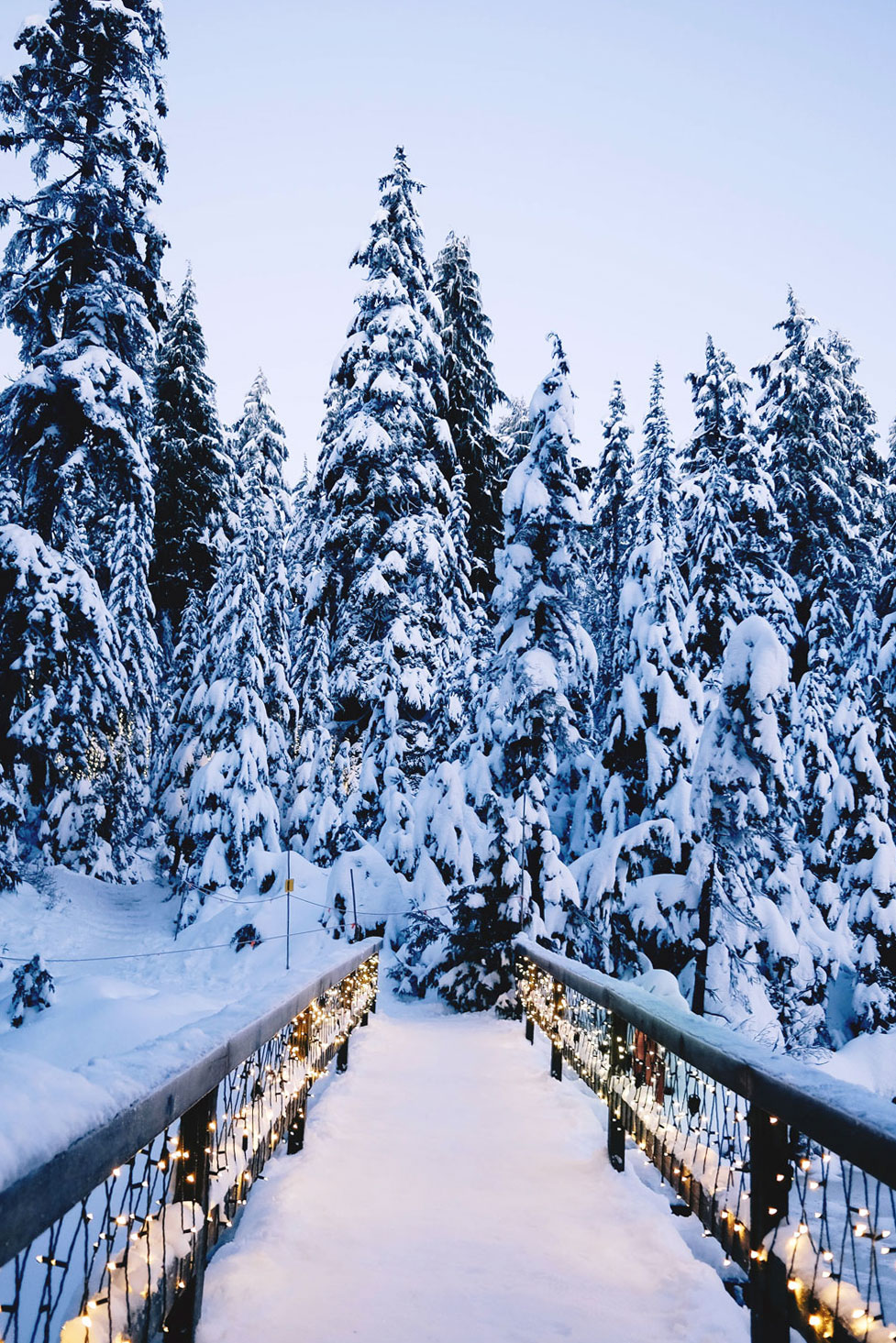 Things to do in Vancouver at Christmas - Grouse Mountain Peak of Christmas ice skating, snowshoeing and skiing