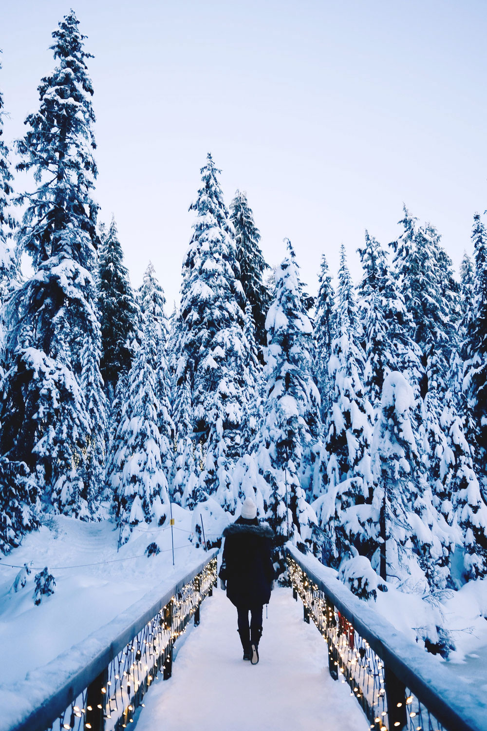 Things to do in Vancouver at Christmas - Grouse Mountain Peak of Christmas ice skating, snowshoeing and skiing