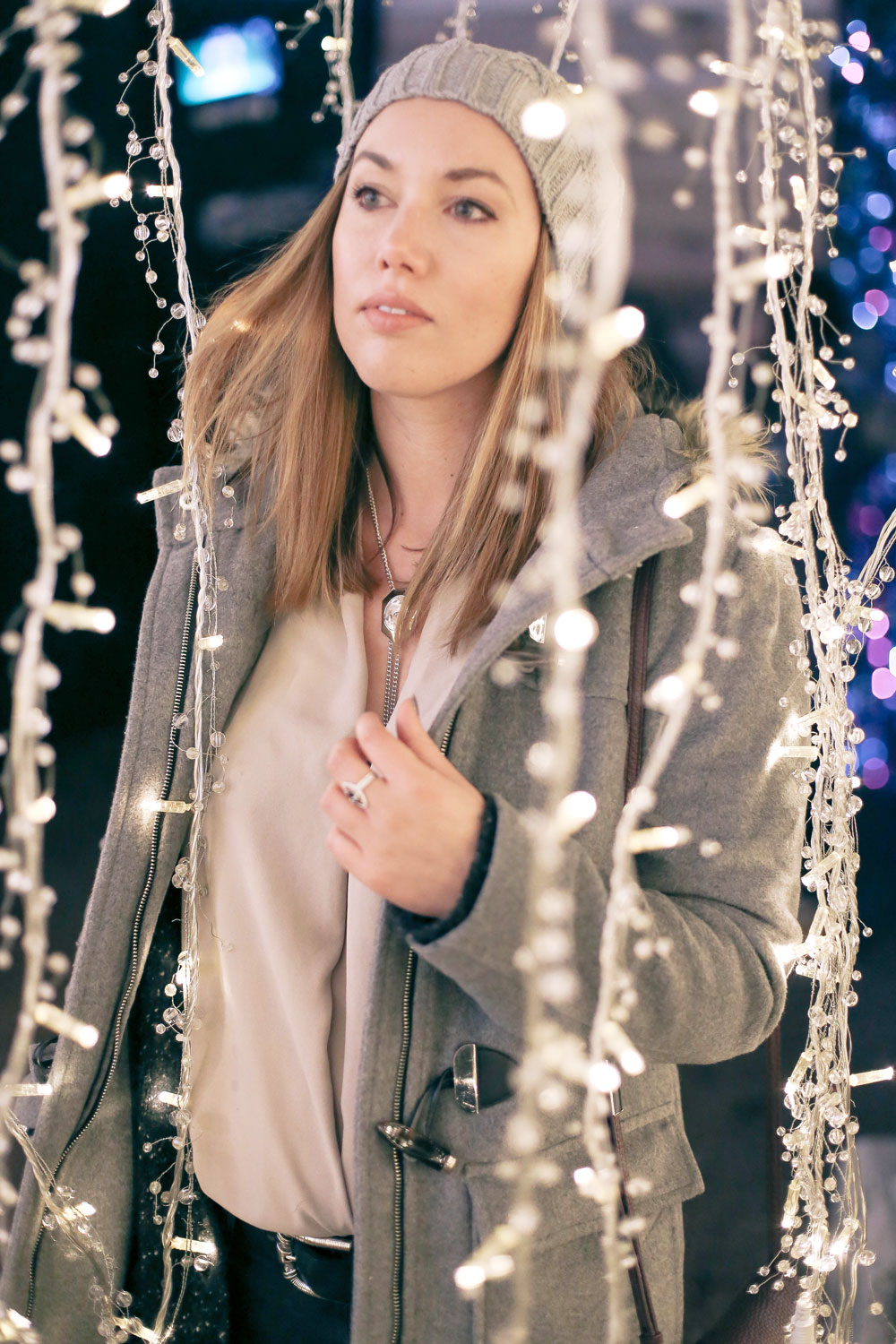 Statement necklace styling tips at Enchant Vancouver Christmas market styled by To Vogue or Bust