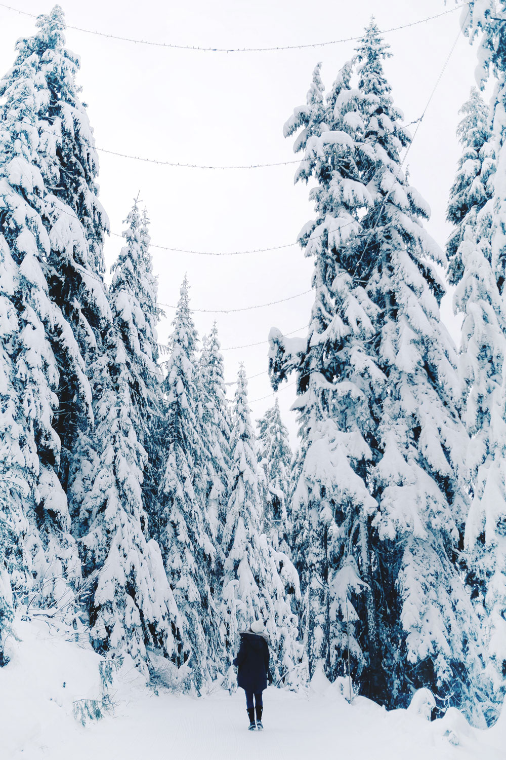 Things to do in Vancouver at Christmas - Grouse Mountain Peak of Christmas ice skating, snowshoeing and skiing