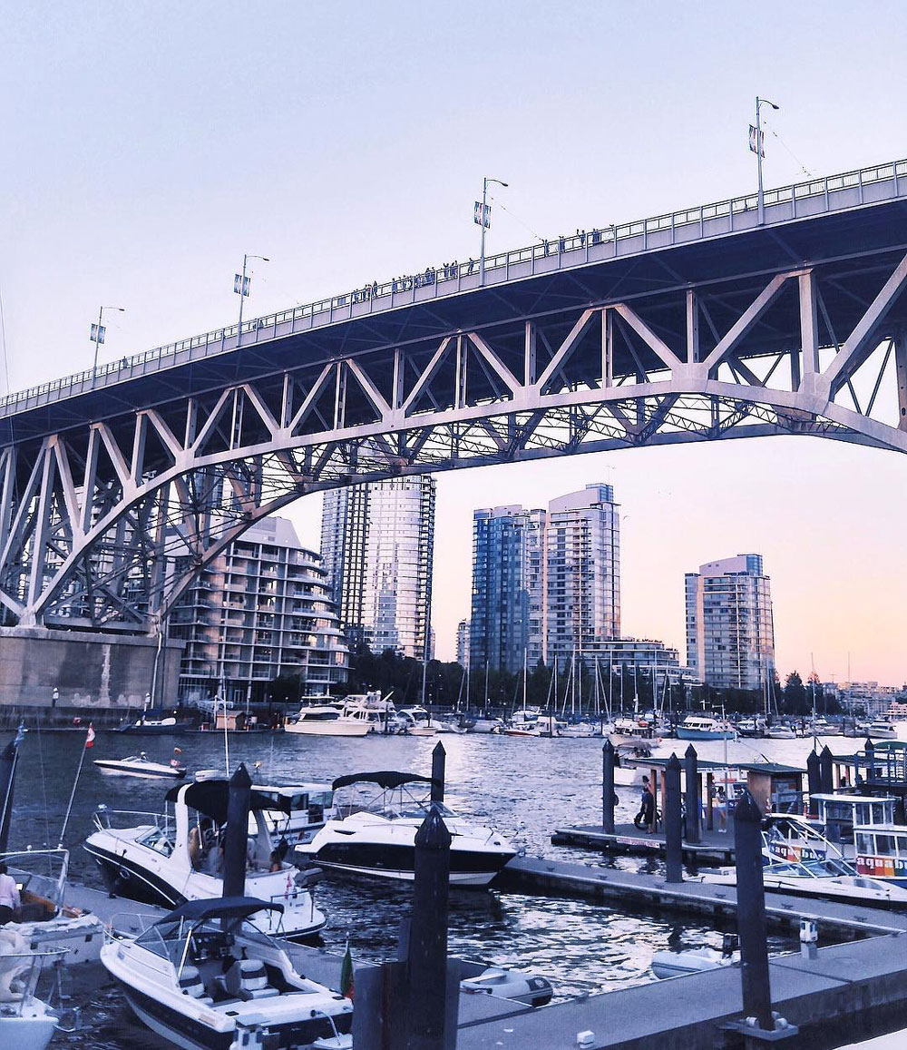 Best Instagram locations in Vancouver - Stanley Park, Gastown steam clock, Granville Island, Lynn Canyon Park, Lynn Canyon Suspension Bridge, Quarry Rock view, Fairview Sea Wall, Third Beach