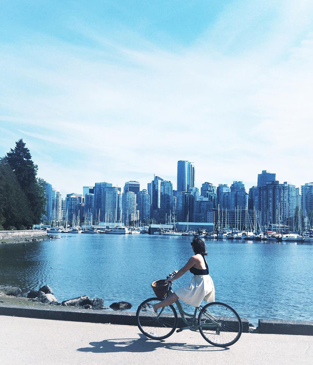 Best Instagram locations in Vancouver - Stanley Park, Gastown steam clock, Granville Island, Lynn Canyon Park, Lynn Canyon Suspension Bridge, Quarry Rock view, Fairview Sea Wall, Third Beach