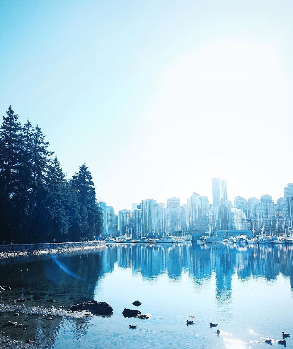 Best Instagram locations in Vancouver - Stanley Park, Gastown steam clock, Granville Island, Lynn Canyon Park, Lynn Canyon Suspension Bridge, Quarry Rock view, Fairview Sea Wall, Third Beach