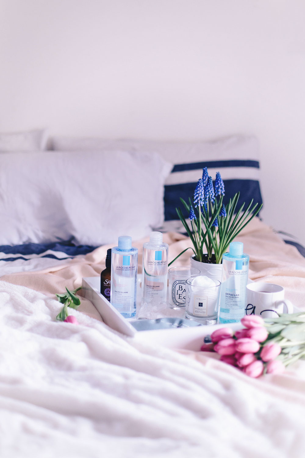 Tips on how to have beauty sleep, how to have a good night sleep, best sleeping masks, la roche posay micellar water, night skin care routine by To Vogue or Bust