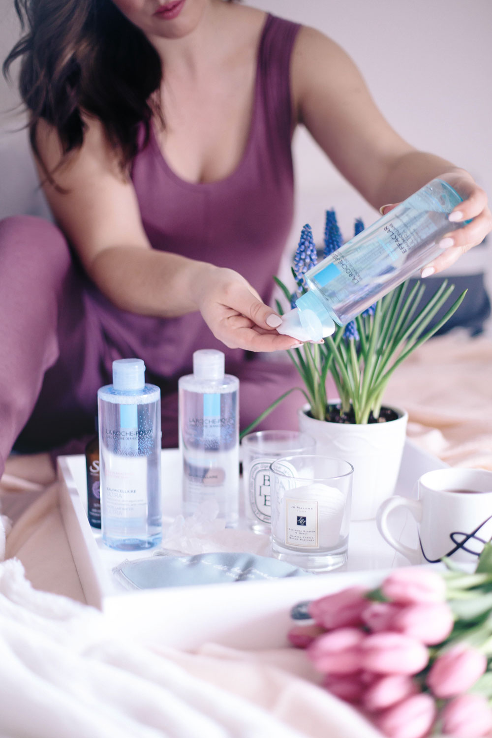 Tips on how to have beauty sleep, how to have a good night sleep, best sleeping masks, la roche posay micellar water, night skin care routine by To Vogue or Bust