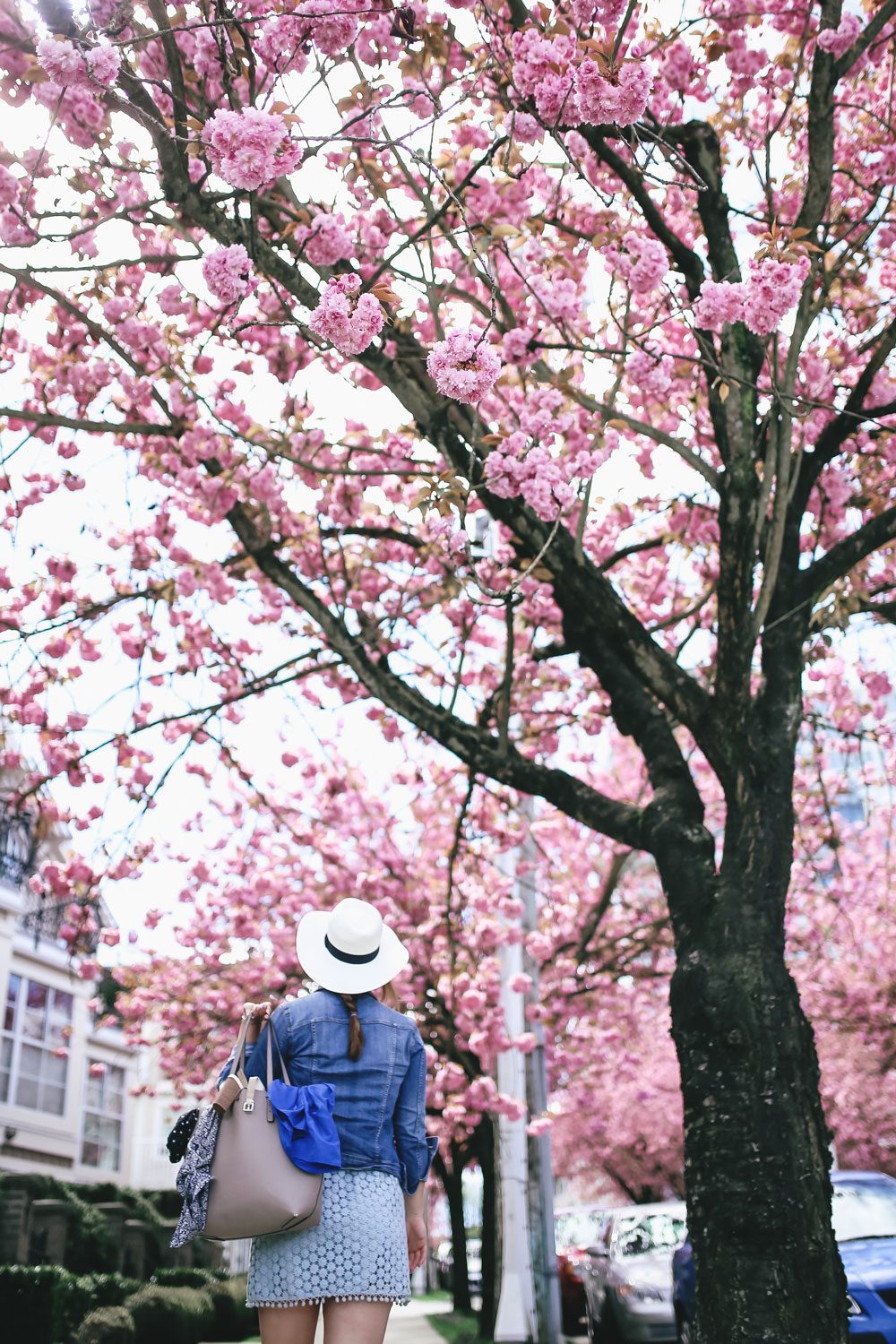 H&M recycling initiative shared by To Vogue or Bust, styling a denim jacket outfit idea for spring