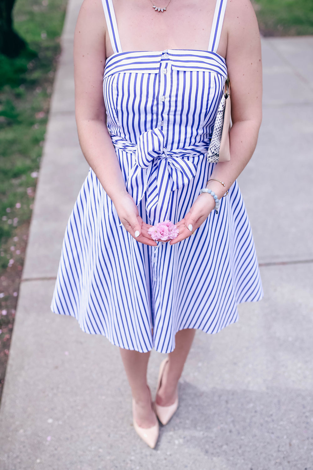 Striped dress from Polo Ralph Lauren styled for summer by To Vogue or Bust