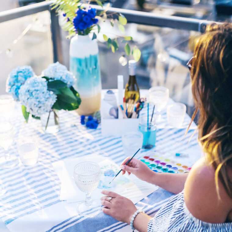 Tips for hosting a watercoloring party by To Vogue or Bust