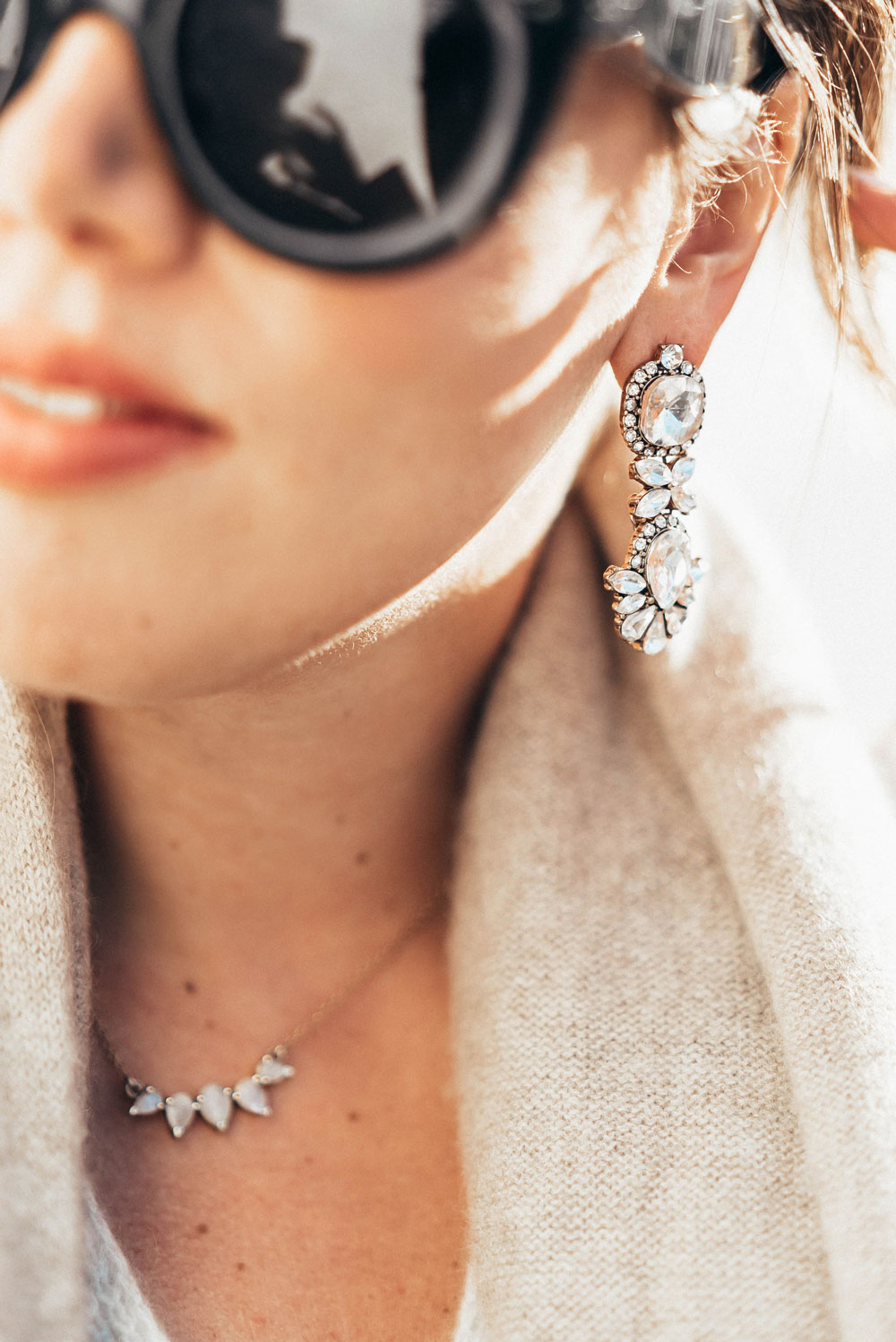 How to wear crystal earrings by To Vogue or Bust