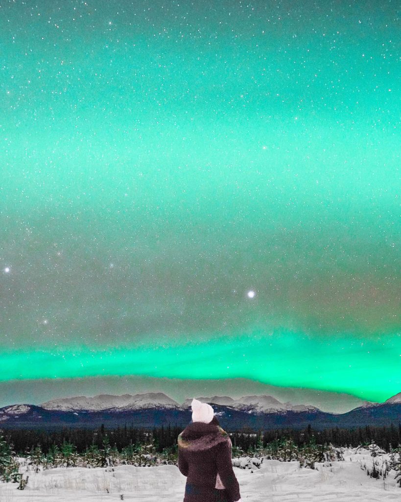 Aurora borealis in the Yukon, Canada