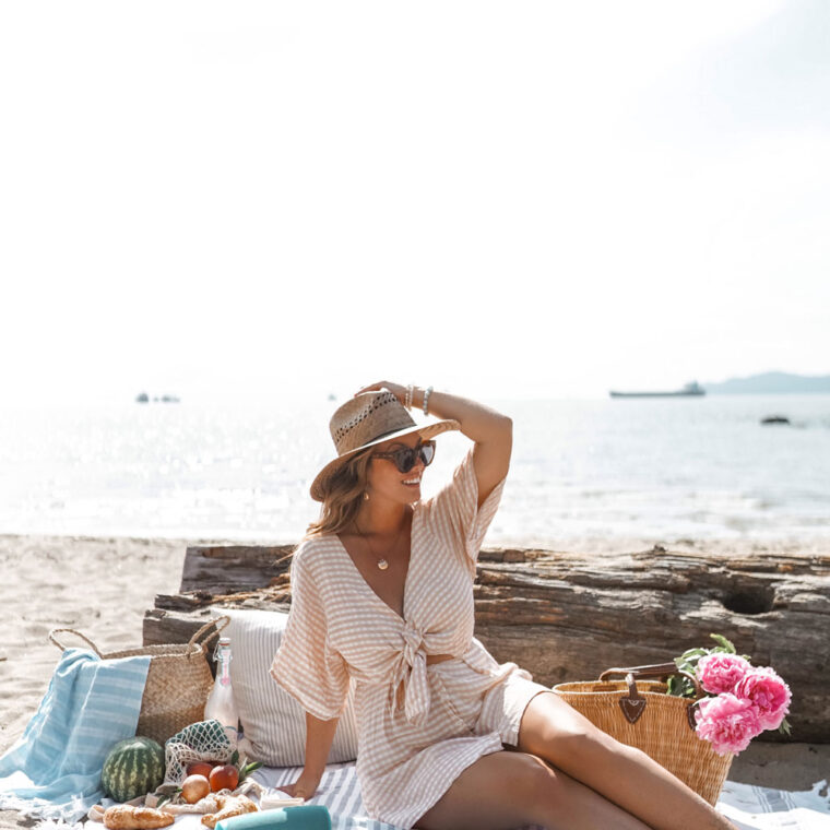 Essentials for the ultimate beach picnic; a must for Summer 2019.