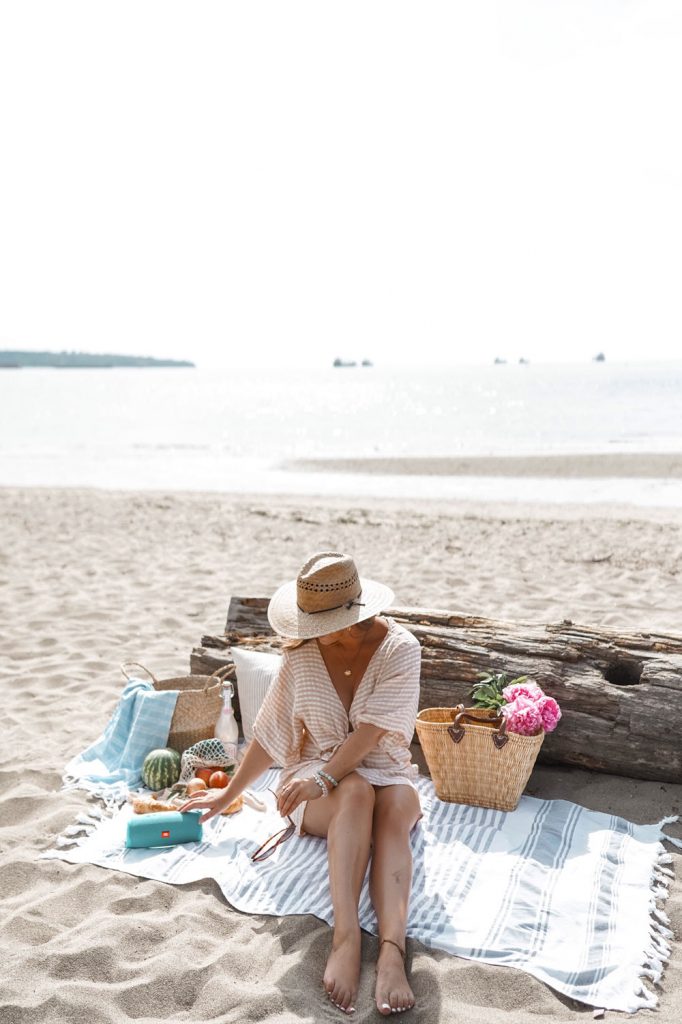 Essentials for the ultimate beach picnic; a must for Summer 2019.