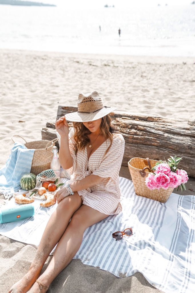 Essentials for the ultimate beach picnic; a must for Summer 2019.