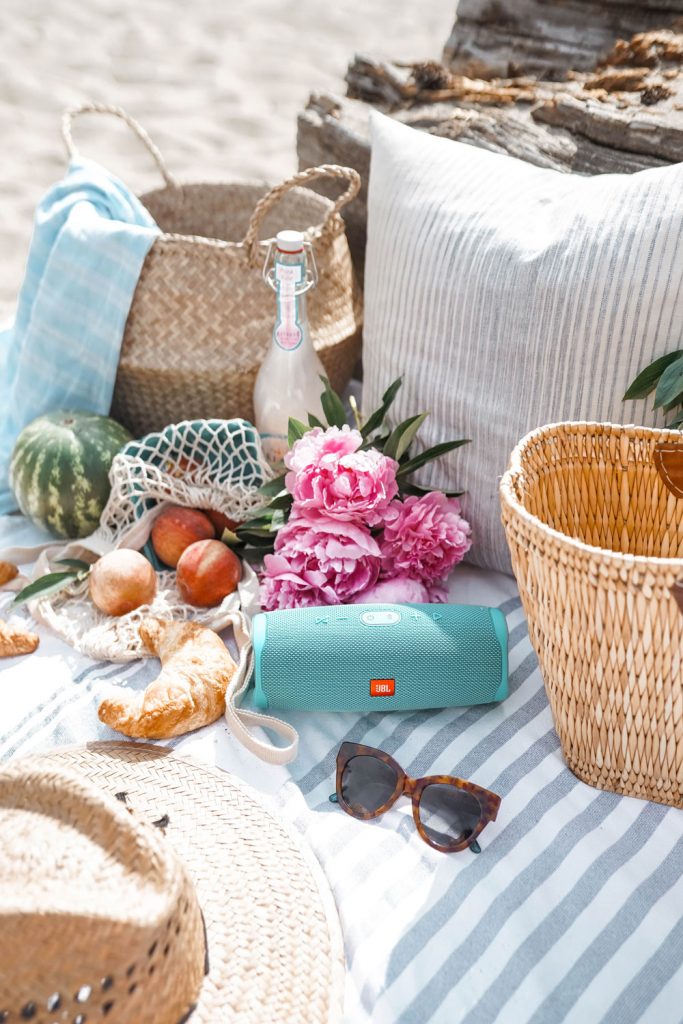 Essentials for the ultimate beach picnic; a must for Summer 2019.