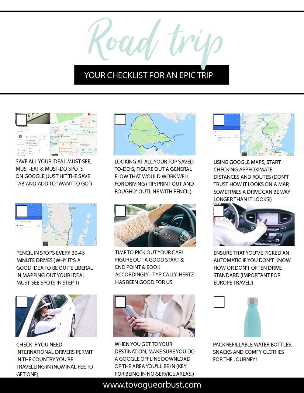 How to Plan Your Best Road Trip Ever - To Vogue or Bust