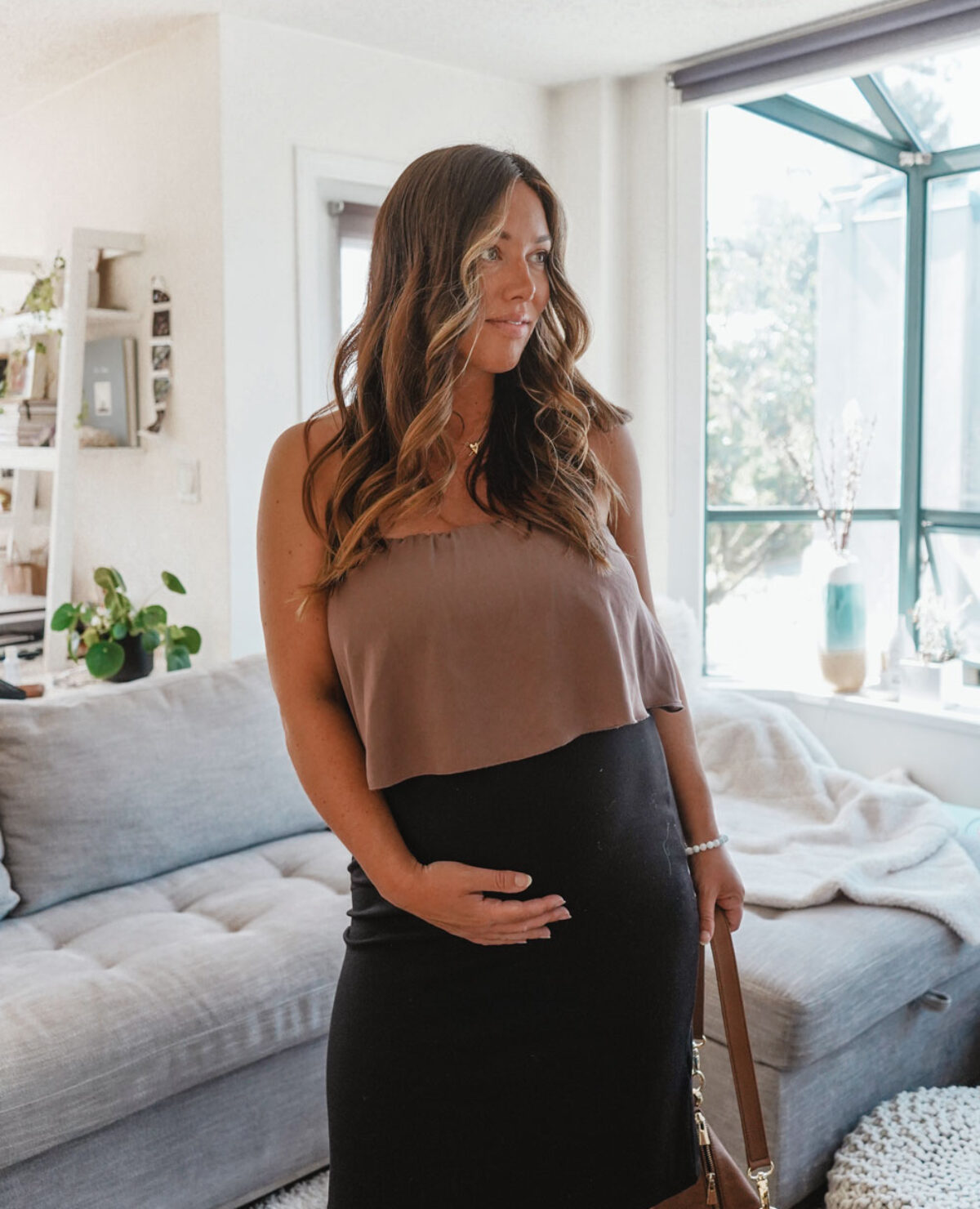 yellow maternity pencil skirt