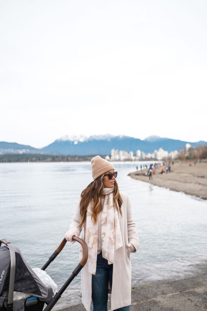 Aritzia Stedman Coat, White + Warren Cashmere Scarf