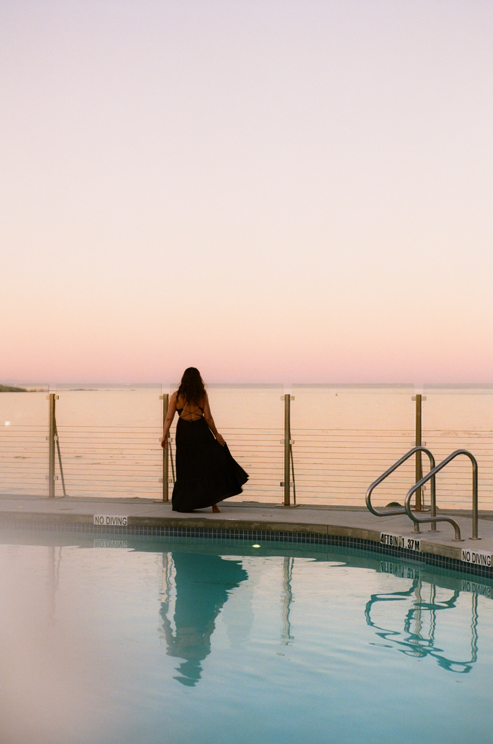 Sunset over the ocean from Oak Bay Beach Hotel in Victoria