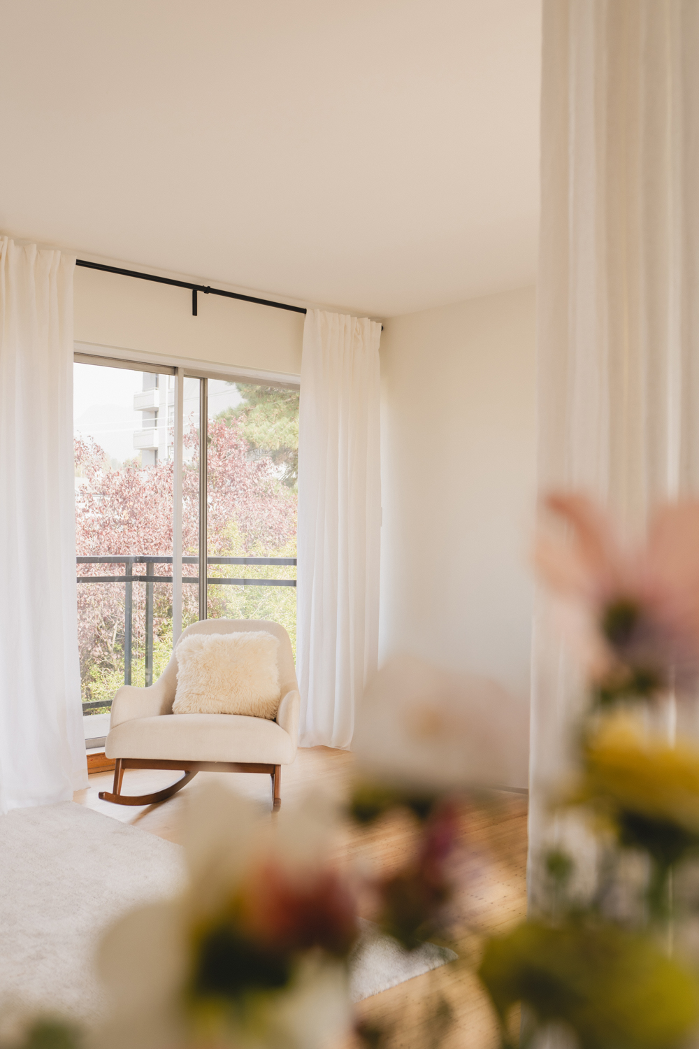 Bright dining and living space after professional interior painting in Vancouver