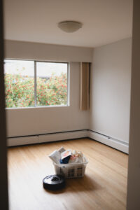 Empty room before professional interior painting in Vancouver