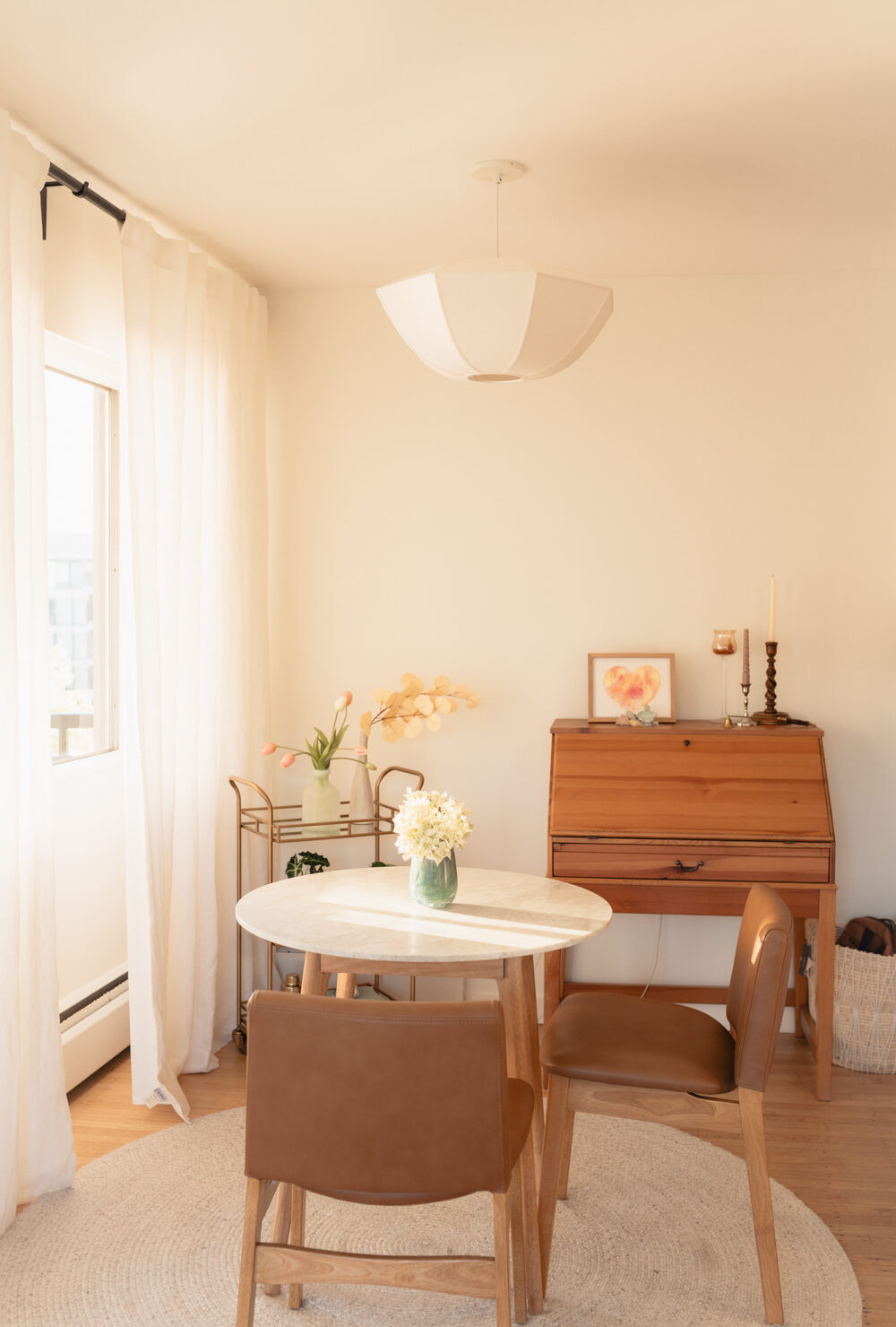 Finished dining area after a residential interior painting project in Vancouver