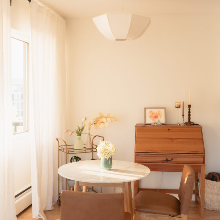 Finished dining area after a residential interior painting project in Vancouver