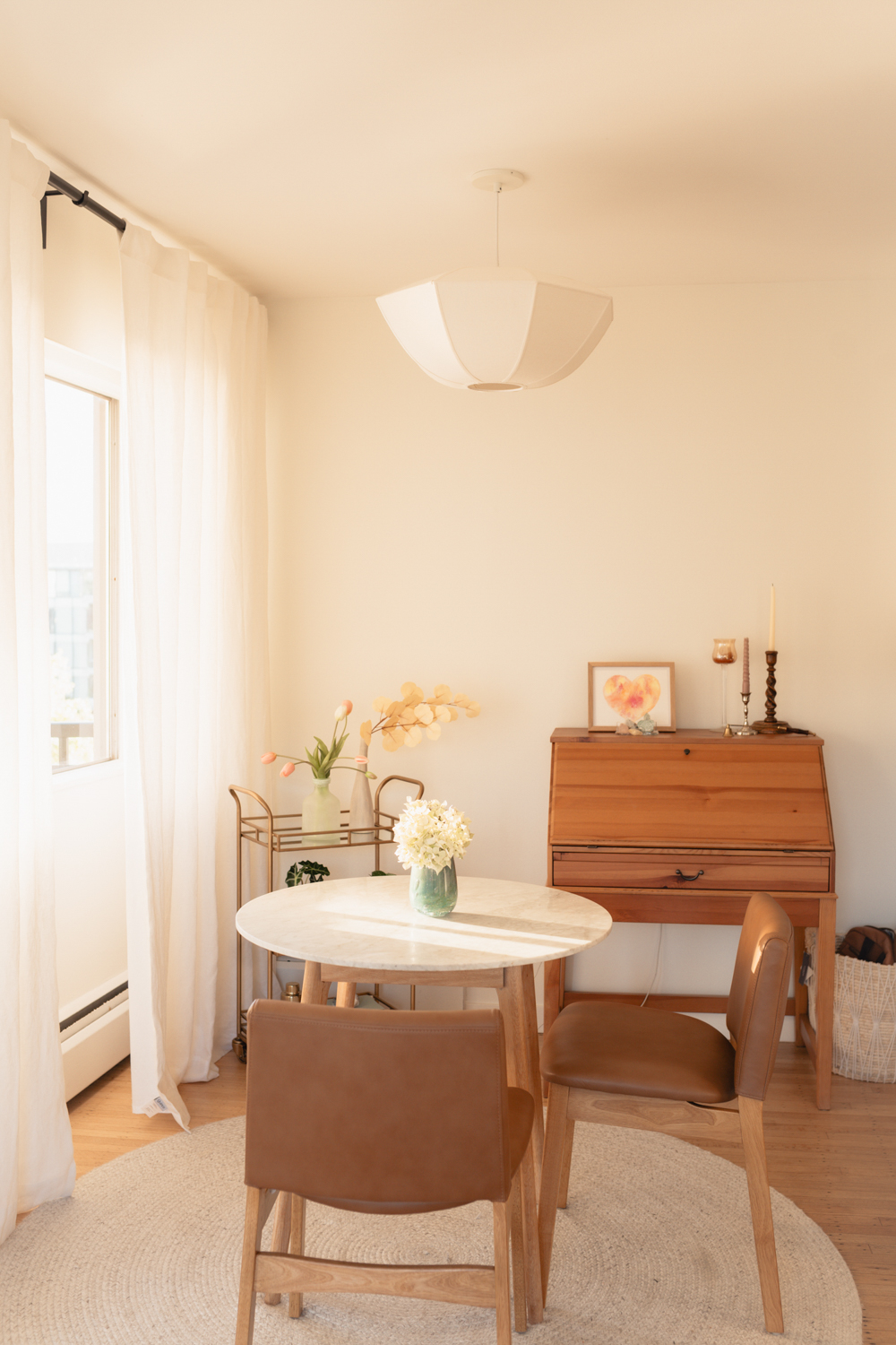 Finished dining area after a residential interior painting project in Vancouver